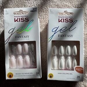 KISS Gel Fantasy Collection - Pink and White Nail Sets